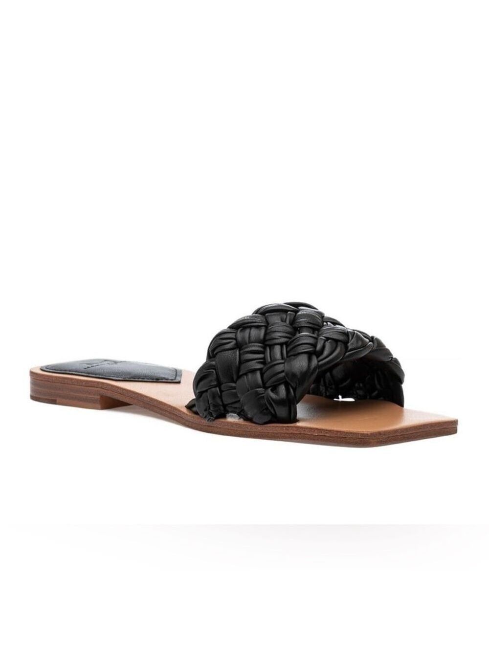 NIB Marc Fisher Reanna Woven Slide Leather Sandal